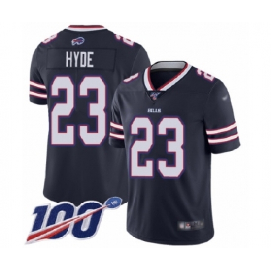Youth Buffalo Bills #23 Micah Hyde Limited Navy Blue Inverted Legend 100th Season Football Jersey - Ujersey