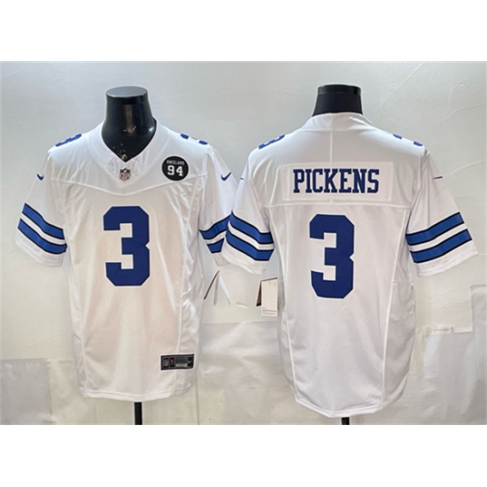 Men's Dallas Cowboys #3 George pickens Navy F.U.S.E. 94 Marshawn Kneeland Memorial Vapor Limited Stitched Football Jersey - Ujersey