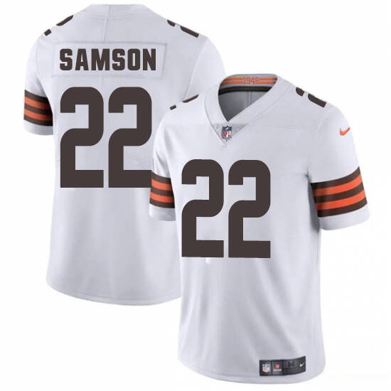 Men's Cleveland Browns #22 Samson White 2025 Vapor Limited Football Stitched Jersey - Ujersey
