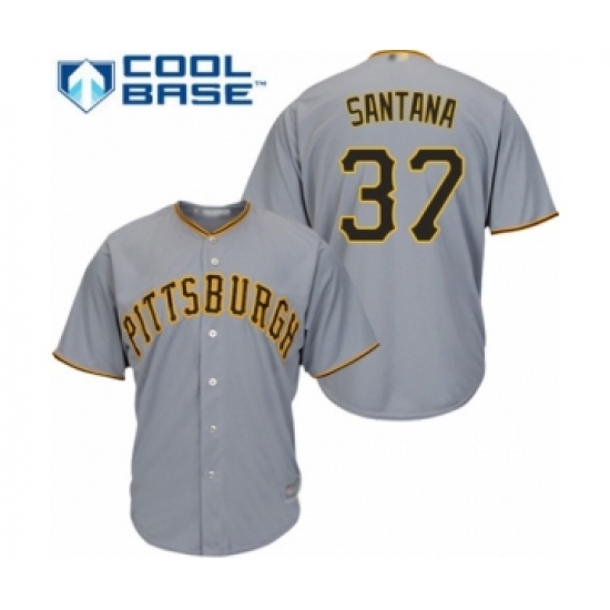Youth Pittsburgh Pirates #37 Edgar Santana Authentic Grey Road Cool Base Baseball Player Jersey - Ujersey