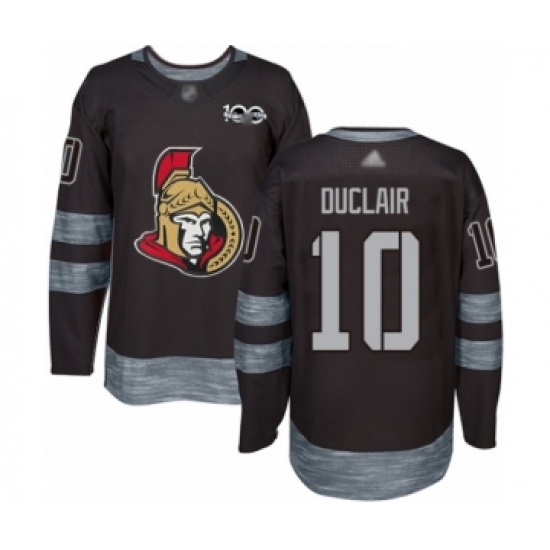Men's Ottawa Senators #10 Anthony Duclair Authentic Black 1917-2017 100th Anniversary Hockey Jersey - Ujersey