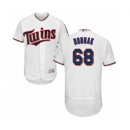 Men's Minnesota Twins #68 Randy Dobnak White Home Flex Base Authentic Collection Baseball Player Jersey