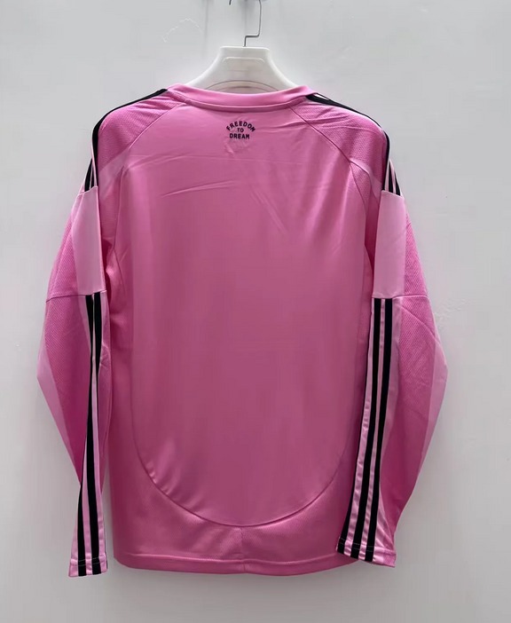 Inter Miami Soccer Jersey Home Long Sleeve Custom Shirt 2025 - ujerseystore