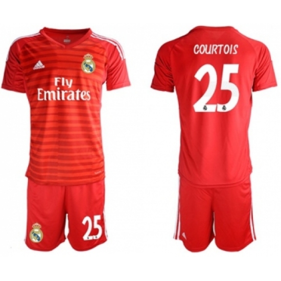 Real Madrid #1 I Casillas Red Goalkeeper Soccer Club Jersey