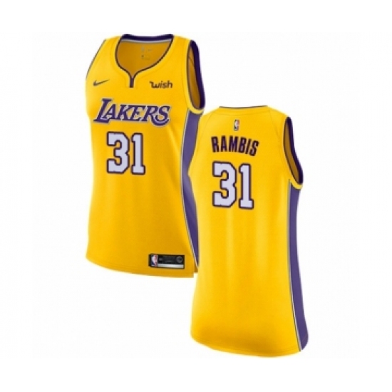 Women's Los Angeles Lakers #31 Kurt Rambis Authentic Gold Home Basketball Jersey - Icon Edition - Ujersey