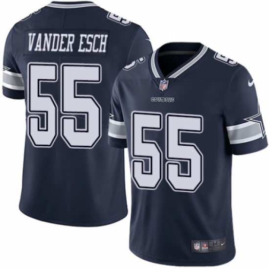 Youth Nike Dallas Cowboys #55 Leighton Vander Esch Navy Blue Team Color Vapor Untouchable Limited Player NFL Jersey - Ujersey