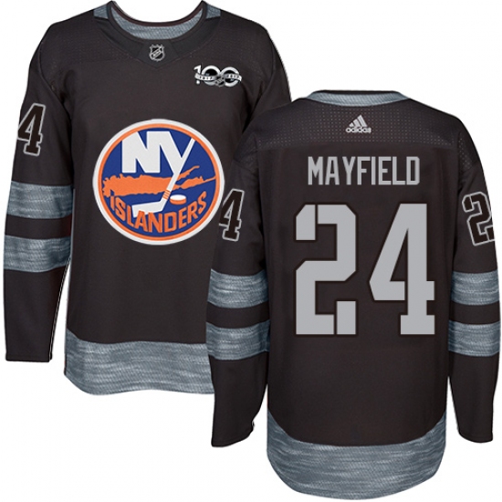 Men's Adidas New York Islanders #24 Scott Mayfield Authentic Black 1917-2017 100th Anniversary NHL Jersey - Ujersey