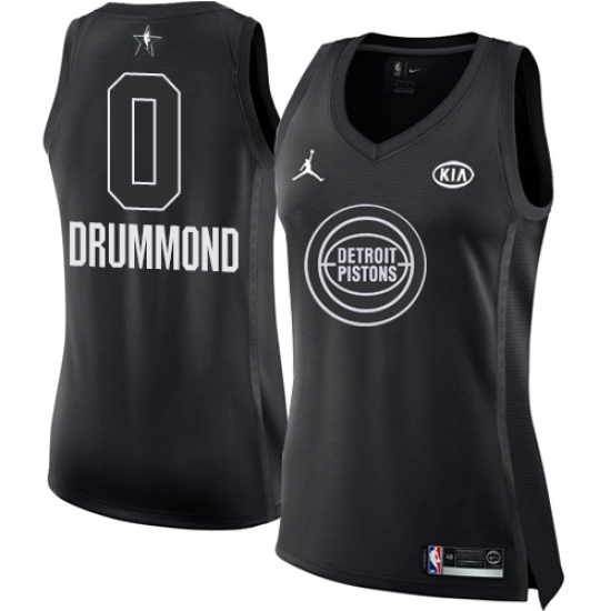 Women's Nike Detroit Pistons #0 Andre Drummond Swingman Black 2018 All-Star Game NBA Jersey - Ujersey