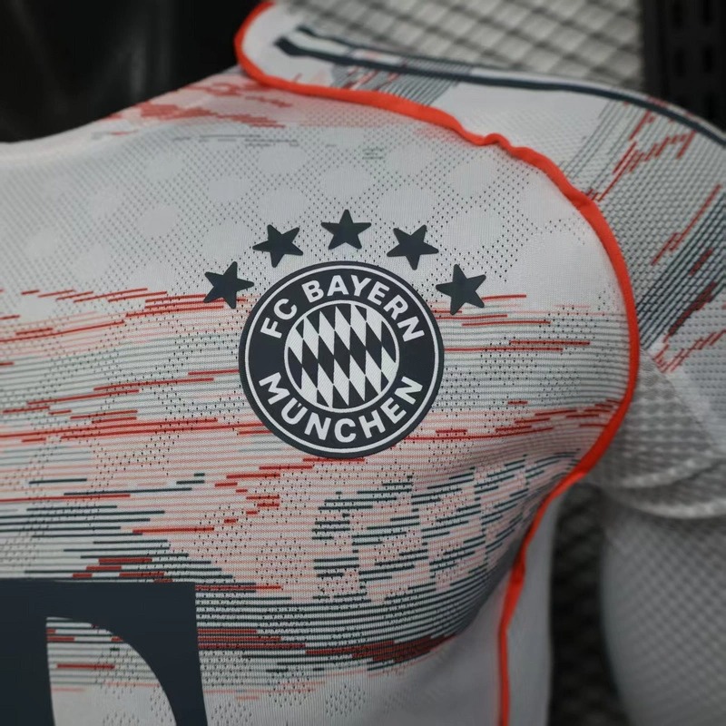 Bayern Munich Soccer Jersey Away Long Sleeve Shirt 2025/26