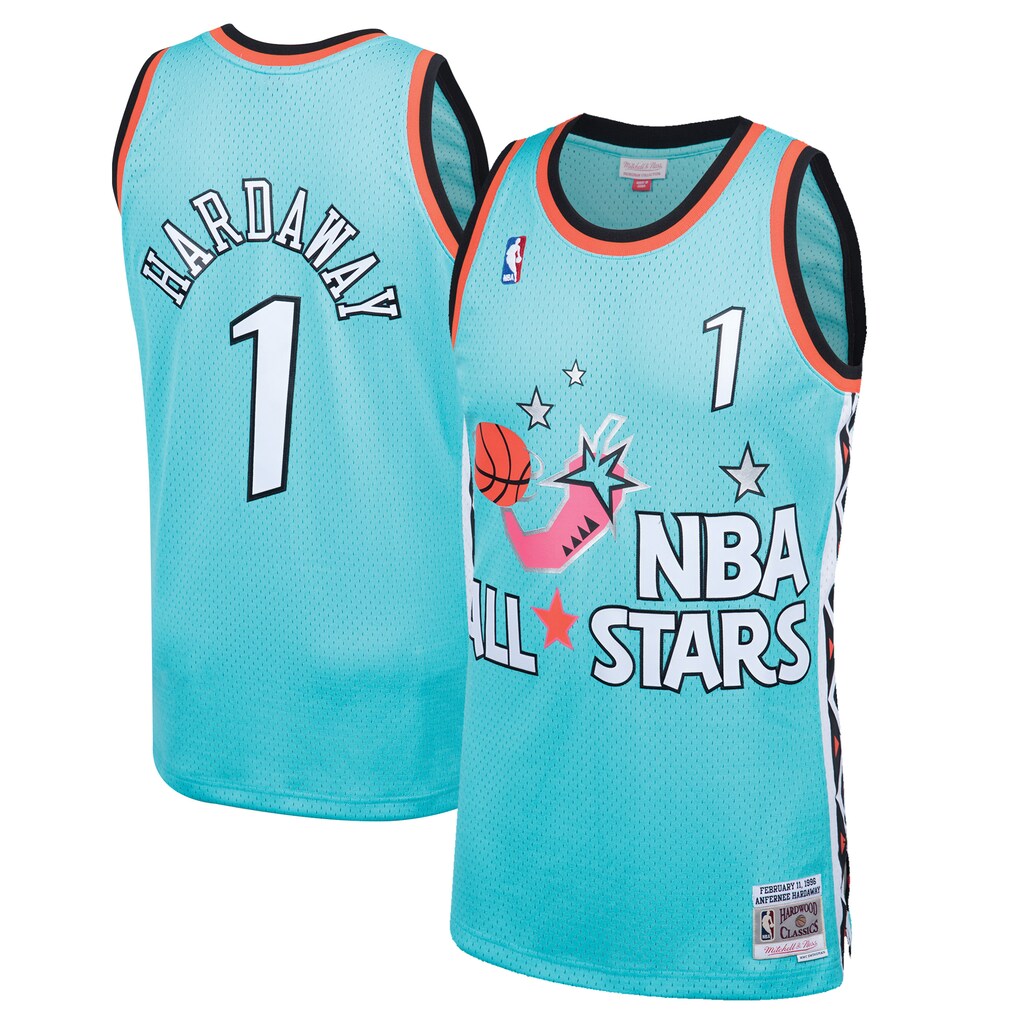 Men's 1996 NBA All-Star Game Penny Hardaway Mitchell & Ness Teal Hardwood Classics Swingman Jersey - Ujersey