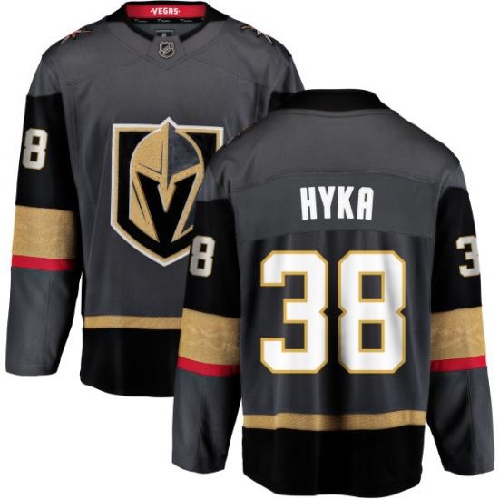 Men's Vegas Golden Knights #38 Tomas Hyka Authentic Black Home Fanatics Branded Breakaway NHL Jersey - Ujersey