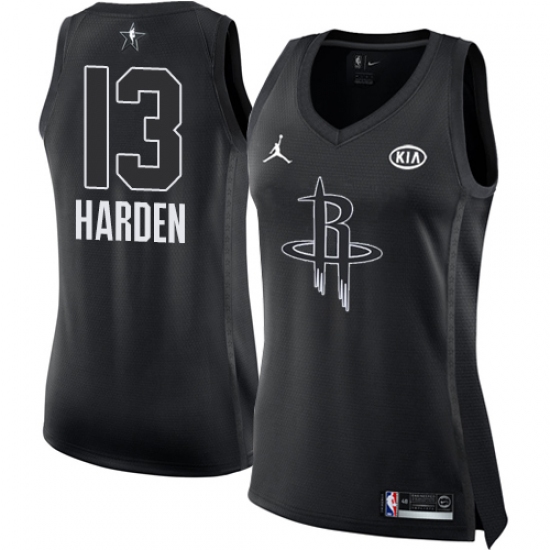 Women's Nike Jordan Houston Rockets #13 James Harden Swingman Black 2018 All-Star Game NBA Jersey - Ujersey