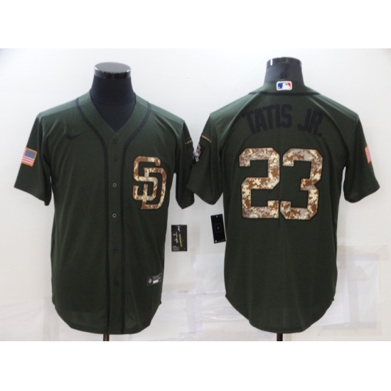Men's Nike San Diego Padres #23 Fernando Tatis Jr.Green Game Salute to Service Baseball Jersey - Ujersey