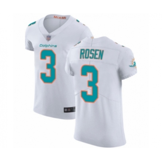 Men's Miami Dolphins #3 Josh Rosen White Vapor Untouchable Elite Player Football Jersey - Ujersey