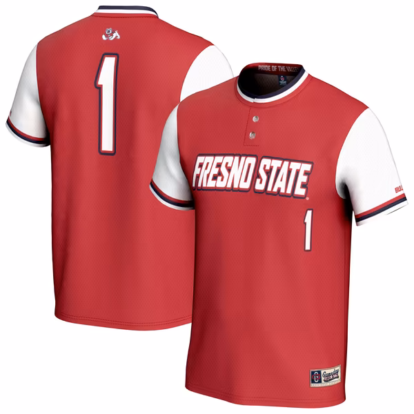 Unisex GameDay Greats Red Fresno State Bulldogs Lightweight Softball Fashion Jersey - Ujersey
