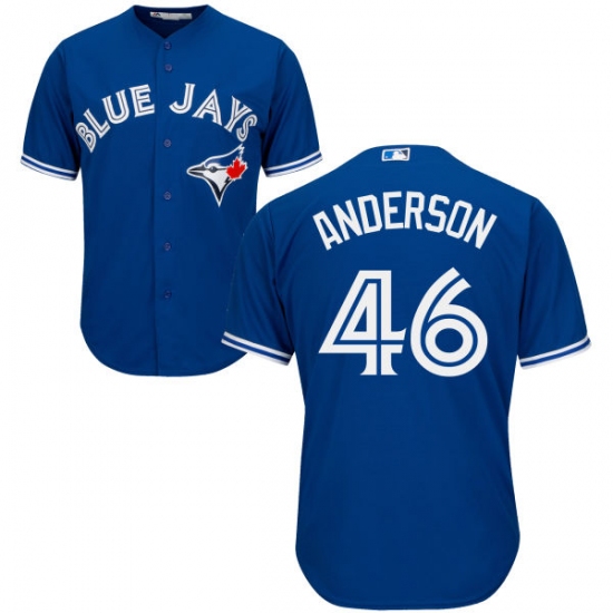 Youth Majestic Toronto Blue Jays #46 Brett Anderson Replica Blue Alternate MLB Jersey - Ujersey