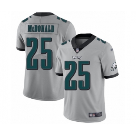 Women's Philadelphia Eagles #25 Tommy McDonald Limited Silver Inverted Legend Football Jersey - Ujersey