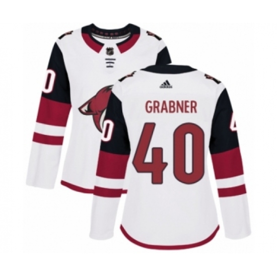 Women's Adidas Arizona Coyotes #40 Michael Grabner Authentic White Away NHL Jersey - Ujersey