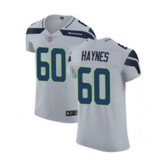 Men's Seattle Seahawks #60 Phil Haynes Grey Alternate Vapor Untouchable Elite Player Football Jersey - Ujersey