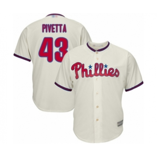 Youth Philadelphia Phillies #43 Nick Pivetta Authentic Cream Alternate Cool Base Baseball Player Jersey - Ujersey
