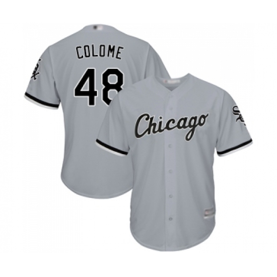 Men's Chicago White Sox #48 Alex Colome Replica Grey Road Cool Base Baseball Jersey - Ujersey