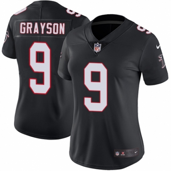 Women's Nike Atlanta Falcons #9 Garrett Grayson Black Alternate Vapor Untouchable Elite Player NFL Jersey - Ujersey