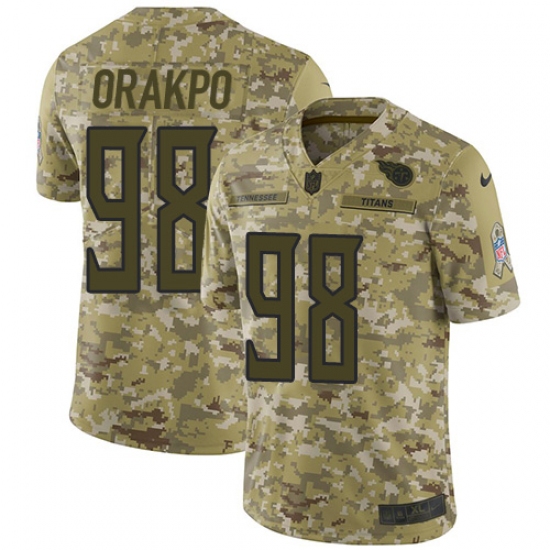 Men's Nike Tennessee Titans #98 Brian Orakpo Limited Camo 2018 Salute to Service NFL Jersey - Ujersey