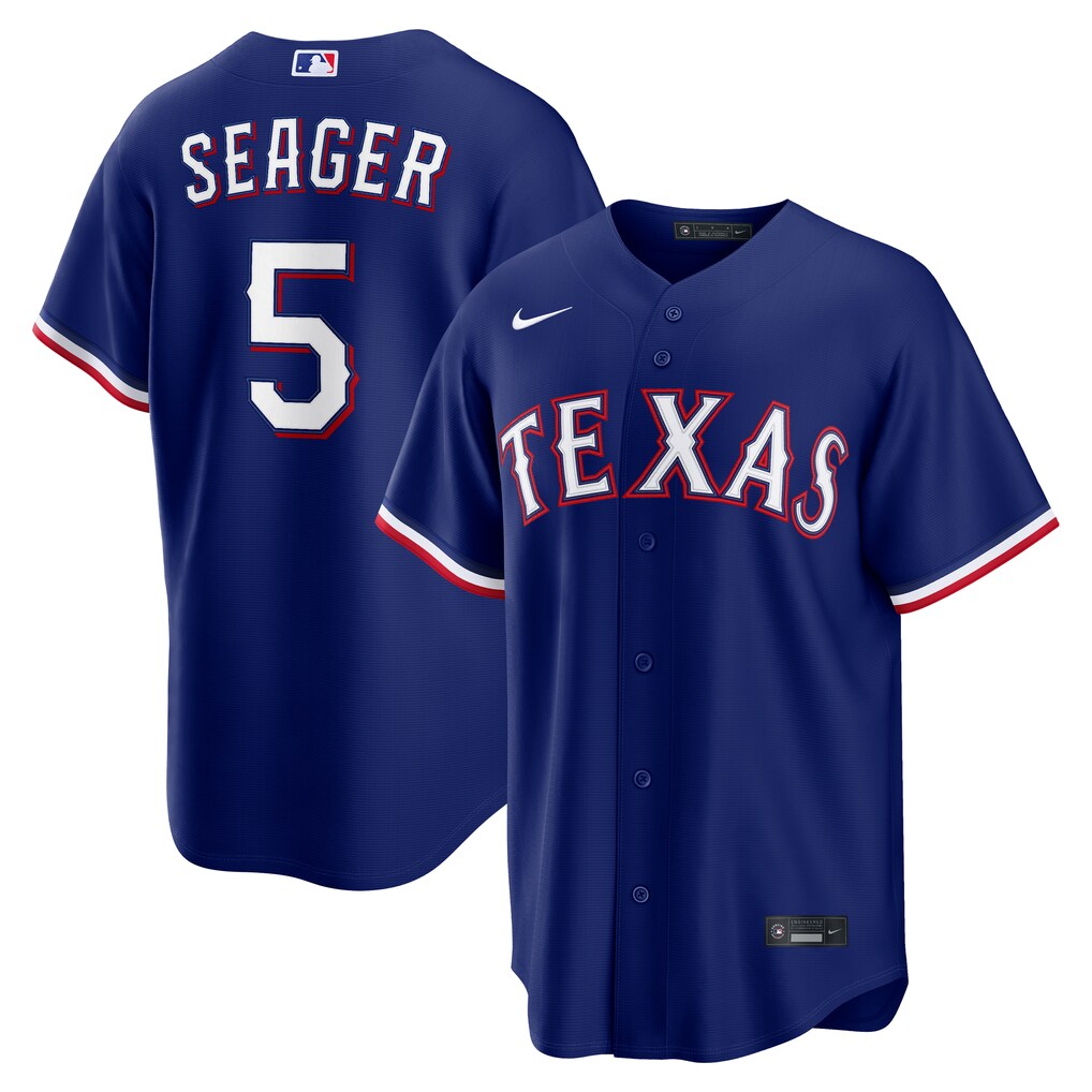 Men's Texas Rangers Corey Seager Nike Royal Alternate 2 Replica Jersey - Ujersey