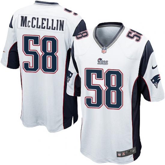 Men's Nike New England Patriots #58 Shea McClellin Game White NFL Jersey - Ujersey