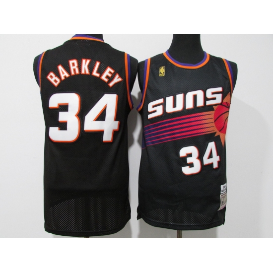Men's Phoenix Suns #34 Charles Barkley Swingman Black NBA Jersey - Ujersey