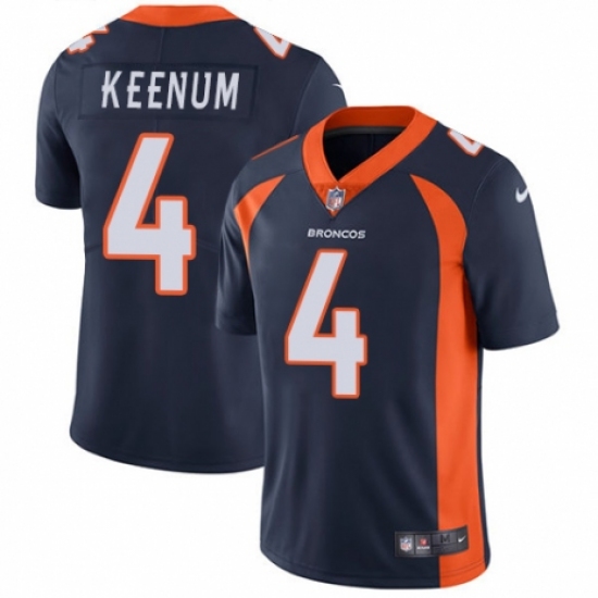 Youth Nike Denver Broncos #4 Case Keenum Navy Blue Alternate Vapor Untouchable Limited Player NFL Jersey - Ujersey