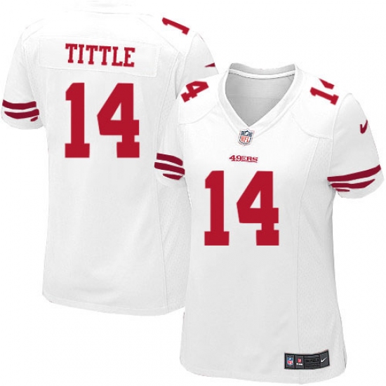 Women's Nike San Francisco 49ers #14 Y.A. Tittle Game White NFL Jersey - Ujersey