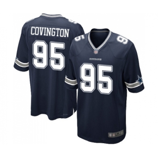 Men's Dallas Cowboys #95 Christian Covington Game Navy Blue Team Color Football Jersey - Ujersey