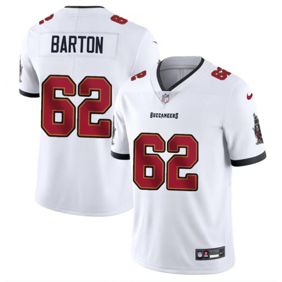Men's Tampa Bay Buccaneers #62 Graham Barton White 2024 Draft Vapor Limited Football Stitched Jersey - Ujersey