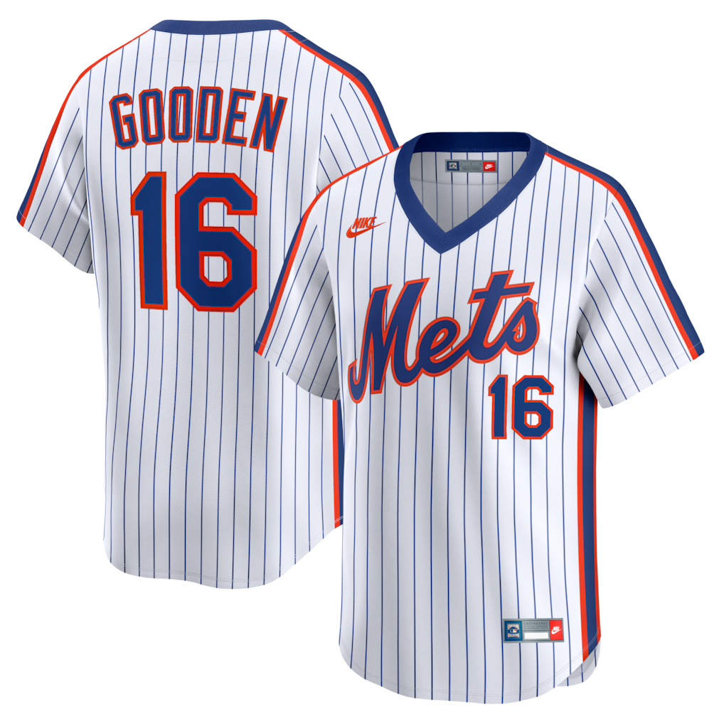 Men's New York Mets Dwight Gooden Nike White Cooperstown Collection Limited Jersey