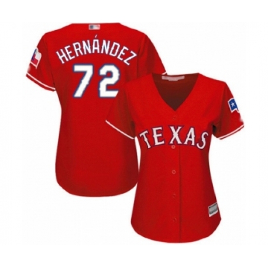 Women's Texas Rangers #72 Jonathan Hernandez Authentic Red Alternate Cool Base Baseball Player Jersey - Ujersey