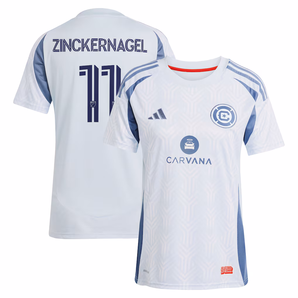 Women's Chicago Fire Philip Zinckernagel adidas Light Blue 2025 The Municipal Kit Replica Jersey - ujerseystore