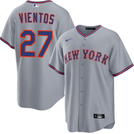 Men's New York Mets #27 Mark Vientos Gray 2025 Limited Stitched Baseball Jersey - Ujersey