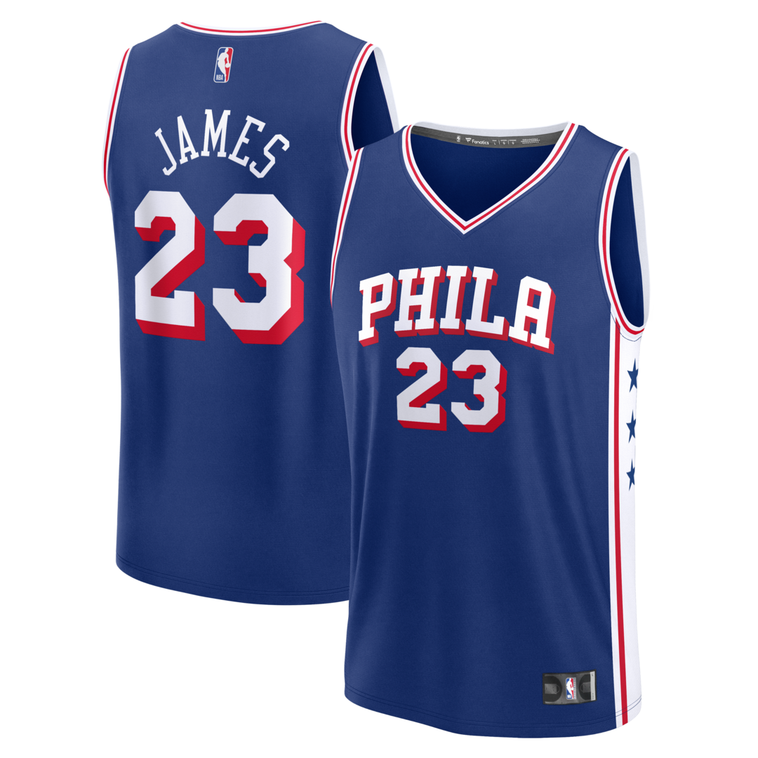 Youth Philadelphia 76ers LeBron James Fanatics Royal Fast Break Jersey - Icon Edition - U-jersey