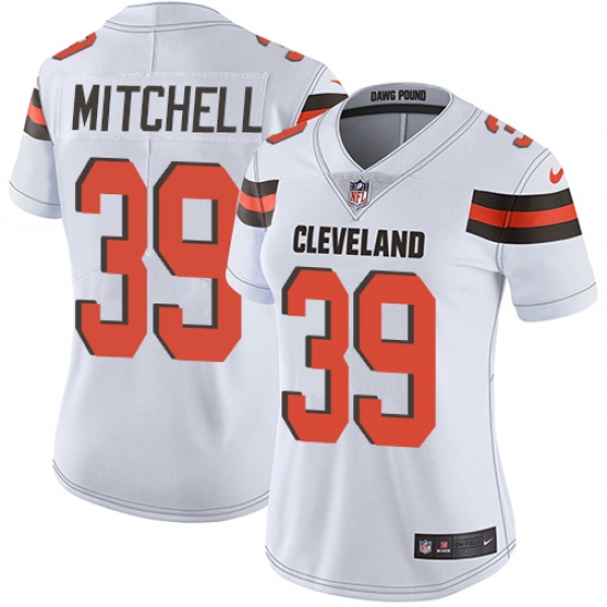 Women's Nike Cleveland Browns #39 Terrance Mitchell White Vapor Untouchable Limited Player NFL Jersey - Ujersey