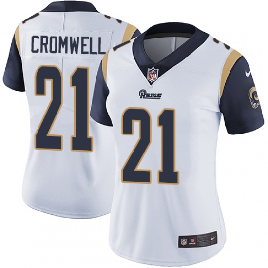Women's Nike Los Angeles Rams #21 Nolan Cromwell White Vapor Untouchable Limited Player NFL Jersey - Ujersey