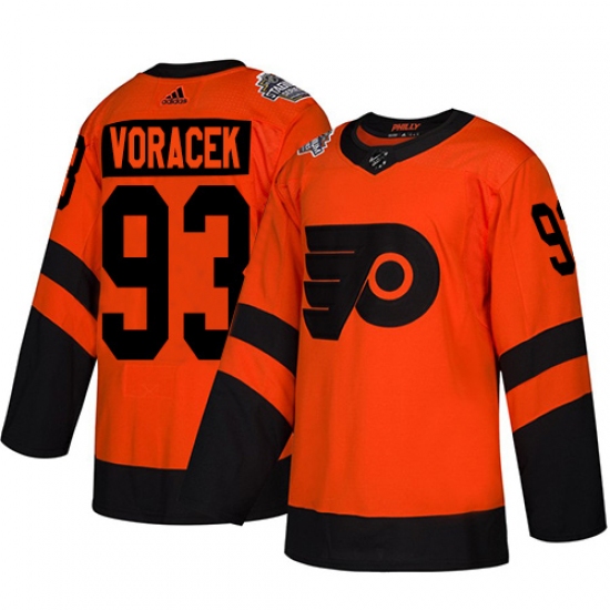 Women's Adidas Philadelphia Flyers #93 Jakub Voracek Orange Authentic 2019 Stadium Series Stitched NHL Jersey - Ujersey