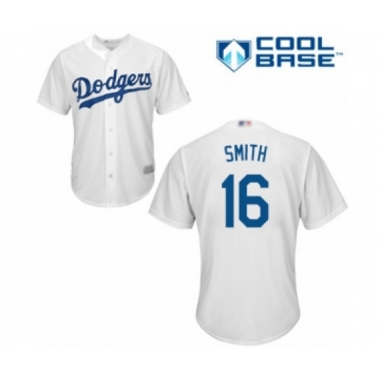 Youth Los Angeles Dodgers #16 Will Smith Authentic White Home Cool Base Baseball Player Jersey - Ujersey