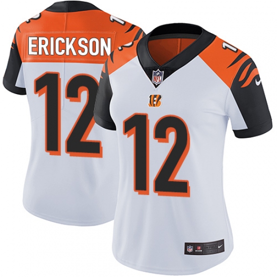 Women's Nike Cincinnati Bengals #12 Alex Erickson White Vapor Untouchable Limited Player NFL Jersey