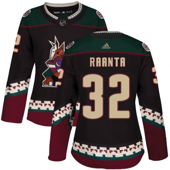 Women's Adidas Arizona Coyotes #32 Antti Raanta Premier Black Alternate NHL Jersey - Ujersey