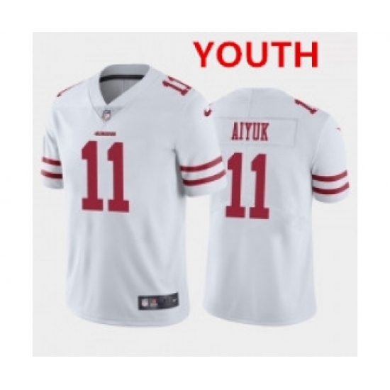 Youth Nike 49ers 11 Brandon Aiyuk White 2020 NFL Draft First Round Pick Vapor Untouchable Limited Jersey
