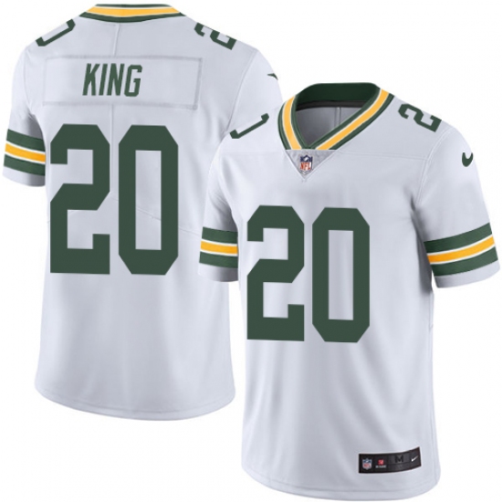 Youth Nike Green Bay Packers #20 Kevin King White Vapor Untouchable Limited Player NFL Jersey - Ujersey