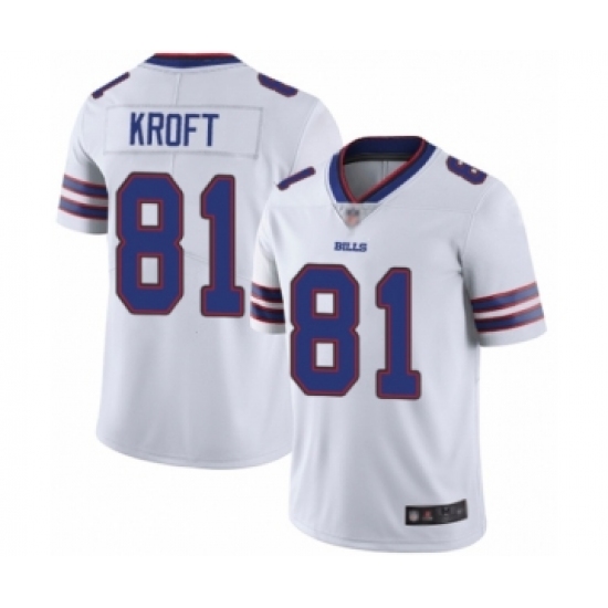 Men's Buffalo Bills #81 Tyler Kroft White Vapor Untouchable Limited Player Football Jersey - Ujersey