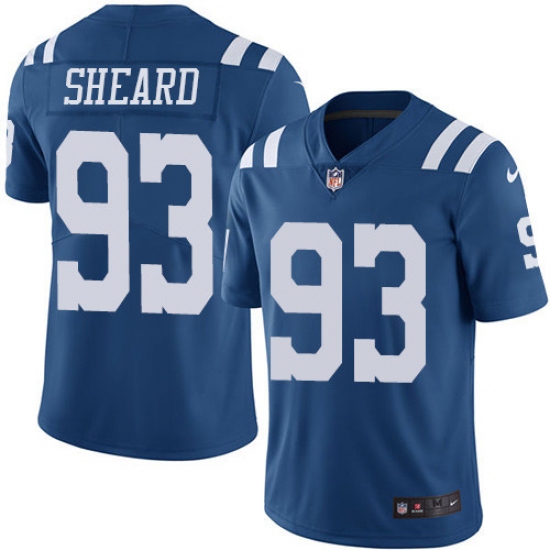 Men's Nike Indianapolis Colts #93 Jabaal Sheard Limited Royal Blue Rush Vapor Untouchable NFL Jersey - Ujersey