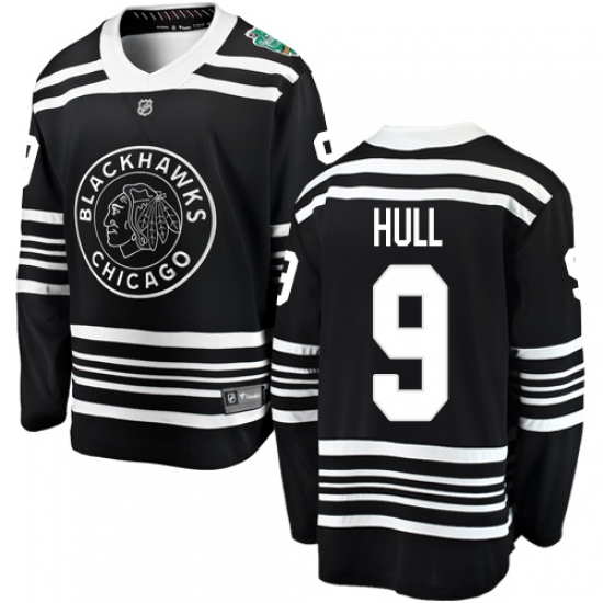 Men's Chicago Blackhawks #9 Bobby Hull Black 2019 Winter Classic Fanatics Branded Breakaway NHL Jersey - Ujersey